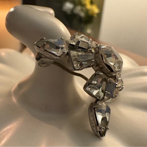 ✨ Vintage 1950s Rhinestone Starburst Brooch ❤️ - Picture 9 of 14